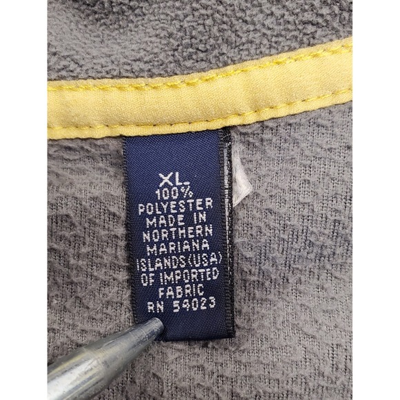 GAP Men's XL Gray Fleece Quarter Zip Pullover Sweatshirt - Picture 6 of 8